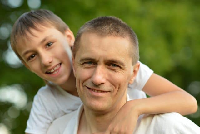 A father with his son