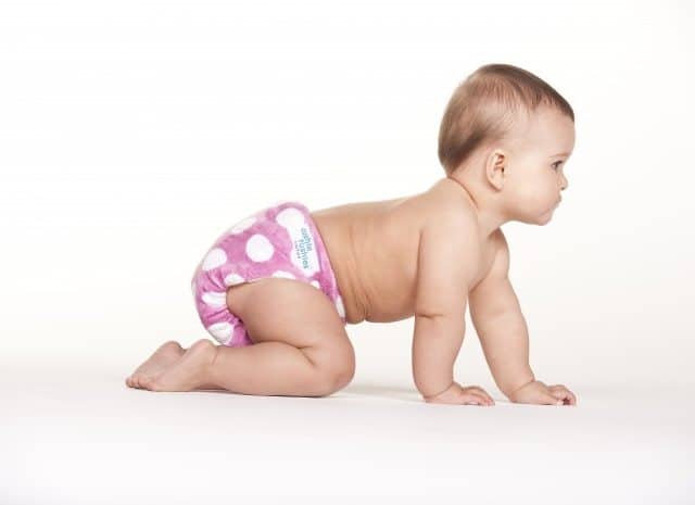 A baby crawling