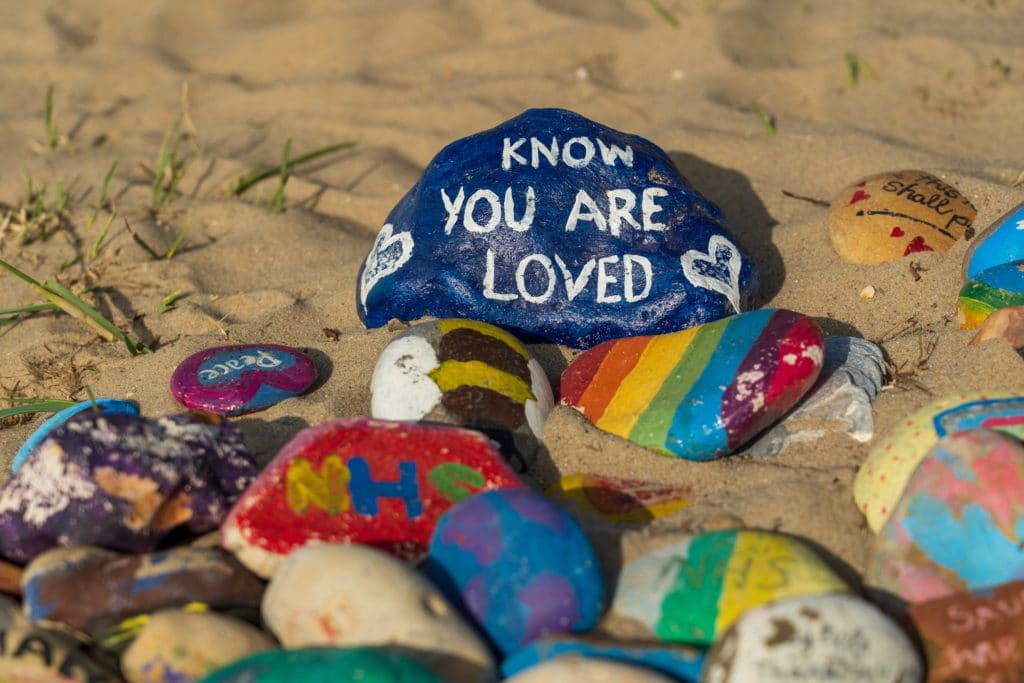 Know you are loved written on a stone