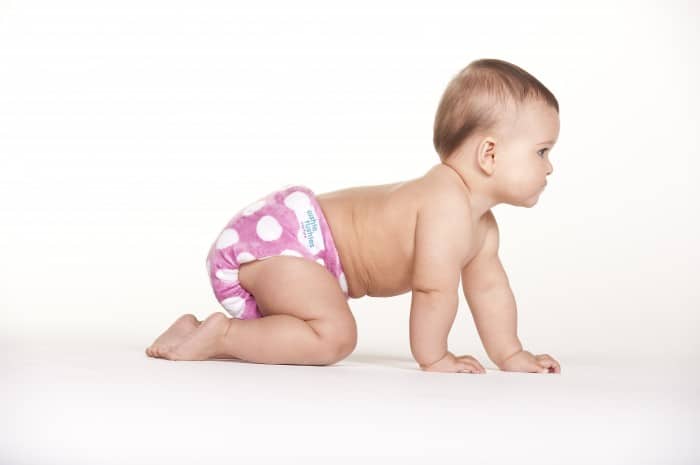 A baby crawling
