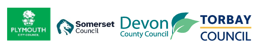 four council logos from Plymouth, Somerset, Devon and Torbay