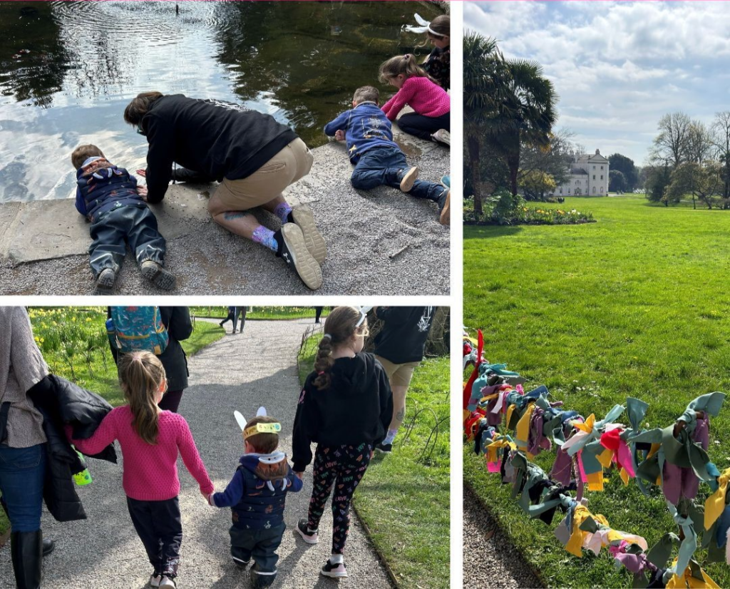 Walk and talk events for families take place across our region - photo collage of families outdoors